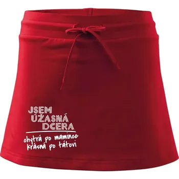 Dámská sukně Jsem úžasná dcera - Sportovní sukně - two in one - M ( Červená )