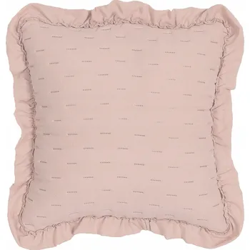 Povlak na dekorativní polštářek Růžový dekorativní povlak na polštář s volánkem 40x40 jednobarevný