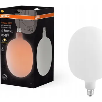 Žárovka Ledvance matná LED žárovka E27 7.3W VINTAGE BALLON, teplá bílá
