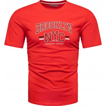 Pánské tričko Pánské Tričko tričko s červeným potiskem Recea - XXL