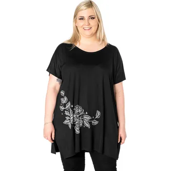 Dámská halenka Toros halenka s krátkým rukávem střih oversize velikost univerzální