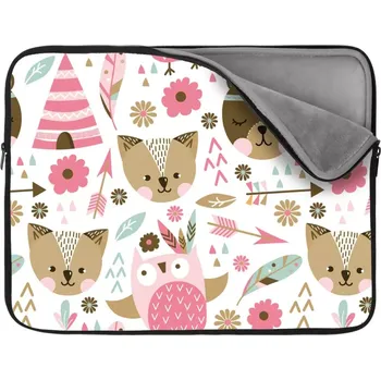 pouzdro na notebook Sablio Obal na notebook Lesní zvířátka - 15,6"