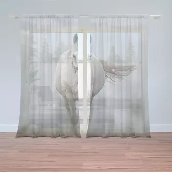 Záclona Sablio Záclony Bílý kůň 3: 2ks 150x250cm