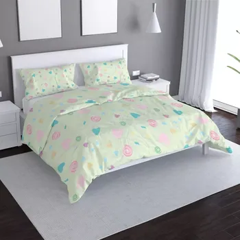 Povlečení Sablio Povlečení Srdíčka a spirály - 140x200 / 90x70