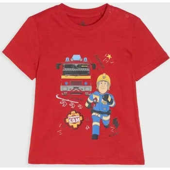 Dívčí oblečení Sinsay - Bavlněná košilka s potiskem Fireman Sam - červená - 827EM-33X - 827EM-33X-104