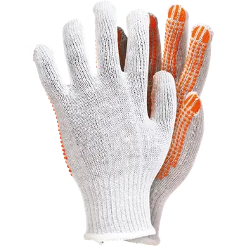 Pracovní rukavice Reis FLEXIFLUO rukavice - fluorescenční PVC tečky 10