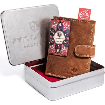 Peněženka Peterson peněženka z přírodní nubukové kůže hnědá - muž