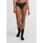 Urban Classics Dámské krajkové brazilky – 3 kusy Barva: Černá, Velikost: XS