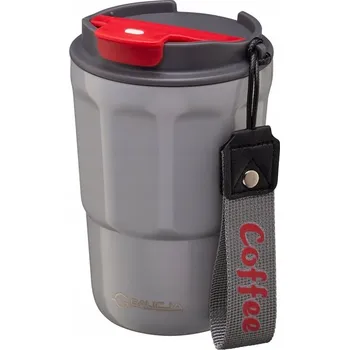 Termohrnek Termohrnek lahev na pití COFFEE 350 ml nerezová ocel 18/10 plast šedá