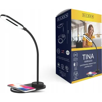 Lampička LED lampička s indukční nabíječkou Tina Černá