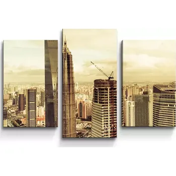 Obraz Sablio Obraz - 3-dílný Mrakodrapy 4 - 75x50 cm