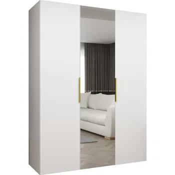 Šatní skříň Otevírací skříň Marbella 2 150 - Abiks Meble Bílá / Zlatá 150x202 cm