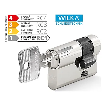 Vložka do dveří Cylindrická stavební půlvložka ACT WILKA RC1, Půlvložka standartní 00/26 mm