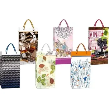 Dárková taška Dárková taška dvoulahev - mix 350 x 180 x 90 mm (T 2LA MIX )