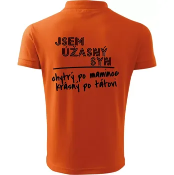 Pánská košile Jsem úžasný syn - Polokošile pánská Pique Polo 203 - 4XL ( Oranžová )