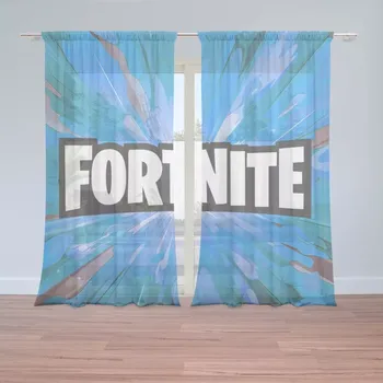 Záclona Sablio Záclony FORTNITE modrá: 2ks 150x250cm