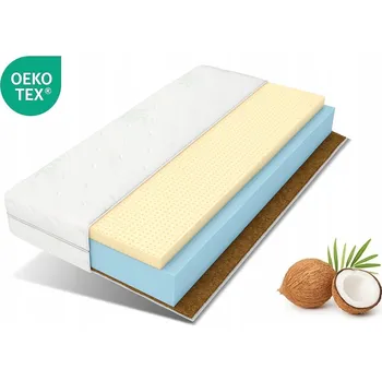 Matrace Matrace LATEX HR KOKOS 80X170 Zelená 170x80 Vysoce elastická pěna
