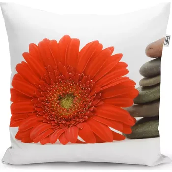 Polštář Sablio Polštář Gerbera s kameny - 60x60 cm