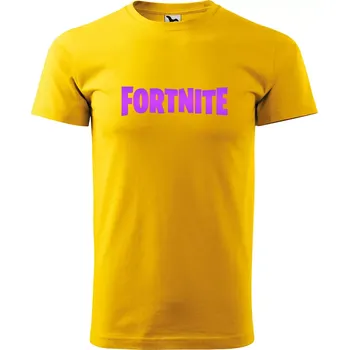 Pánské tričko Sablio Tričko s potiskem Fortnite Pink - žluté XL