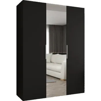 Šatní skříň Otevírací skříň Marbella 2 150 - Abiks Meble Černá / Šedá 150x202 cm