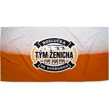 Osuška Sablio Ručník Rozlučka se svobodou tým ženicha - 50x100 cm