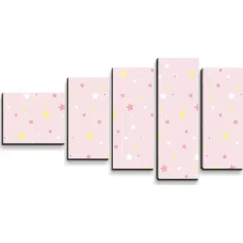 Obraz Sablio Obraz - 5-dílný Hvězdy a puntíky - 100x60 cm