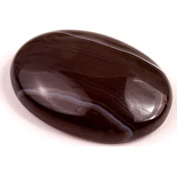 Přírodní kámen Kabošon Black Banded Agate č.7852 (26x18x7mm)