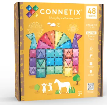 ostatní stavebnice CONNETIX Magnetická stavebnice - Třpytivý hrad (48 ks)