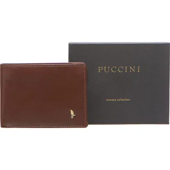 Peněženka Muž peněženka PUCCINI z pravé kůže hnědá