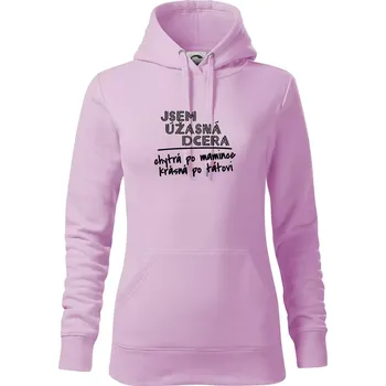 Dámská mikina Jsem úžasná dcera - Mikina dámská Cape s kapucí - XS ( Orchid )