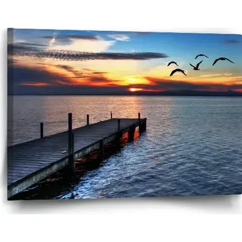 Obraz Sablio Obraz Západ slunce nad molem - 60x40 cm