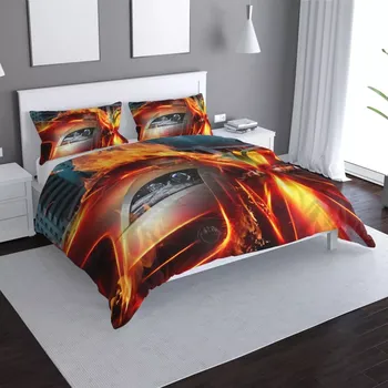 Povlečení Sablio Povlečení Auto v plamenech - 140x200 / 90x70