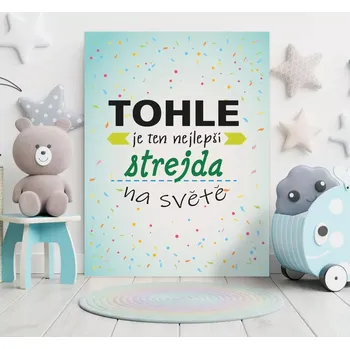 Plechová cedule Sablio Dárková cedulka Tohle je ten nejlepší strejda na světě: 30x40 cm