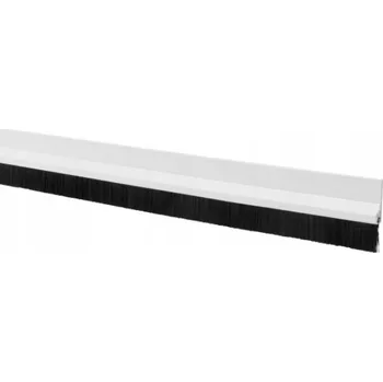 Obraz Bílá dveřní lišta s kartáčem, těsnící, 90 cm