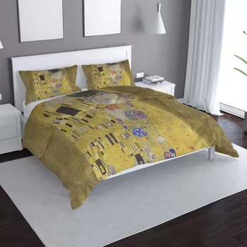 Povlečení Sablio Povlečení Polibek - Gustav Klimt - 140x200 / 90x70