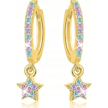 Náušnice Stříbrné náušnice hvězdičky s anglickým zapínáním stříbro 925