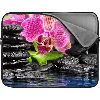 pouzdro na notebook Sablio Obal na notebook Orchidej na kamenech - 17"