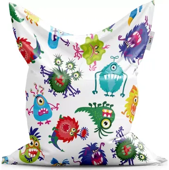 Sedací pytel Sablio Sedací vak Classic Barevné příšerky - 150x100 cm