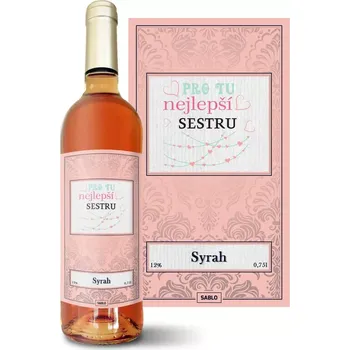 Víno Sablio Růžové víno Pro tu nejlepší sestru: 0,75 l
