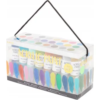 Vodová barva AKRYLOVÉ BARVY VELKÁ SADA 24 x 22 ml