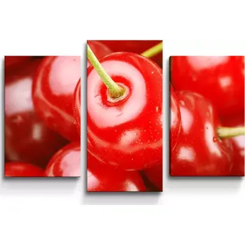Obraz Sablio Obraz - 3-dílný Třešně - 75x50 cm