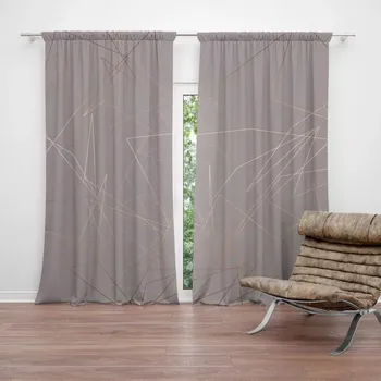 Závěs Sablio Závěs Trojúhelníková abstrakce: 2ks 140x250cm