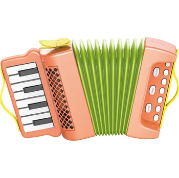 Dřevěná hračka Wiky Tahací harmonika akordeon 14x6x23 cm