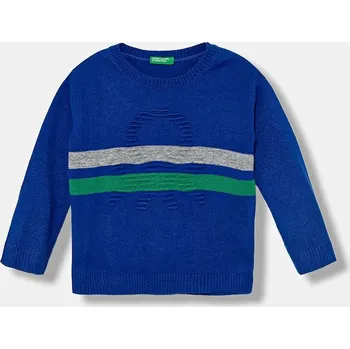 Oblečení a móda Dětský svetr s příměsí vlny United Colors of Benetton 1041H102X.P.seasonal modrá 55X, vel. 90