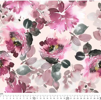 LÁTKA BARBIE VZOR MARCHIANO S LYCROU KVĚTY RŮŽOVÉ