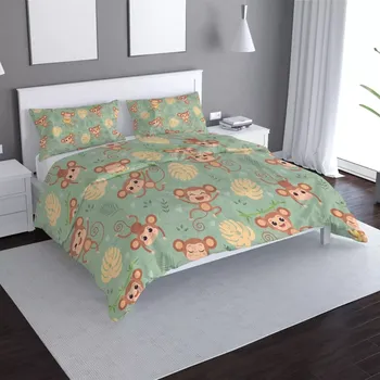 Povlečení Sablio Povlečení Roztomilé opičky - 140x220 / 90x70