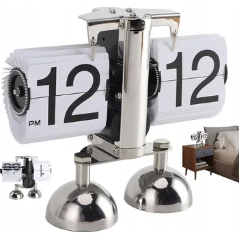 Hodiny Výklopné stolní hodiny Vintage 24hodinové protiskluzová základna MO