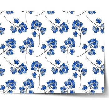 Plakát Sablio Plakát Modré kvítí - 60x40 cm
