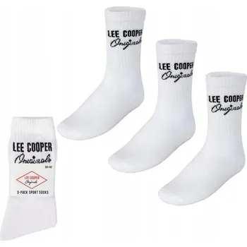 Pánské ponožky Lee Cooper Ponožky 3-PACK SPORT SOCKS bílé, velikost 43-46