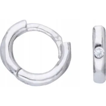 Náušnice Stříbrné náušnice 925 malé kroužky se zirkony